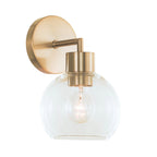 Cortona On Trend Brushed Brass One Light Wall Sconce Bath Vanity