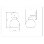 Cortona On Trend Brushed Brass One Light Wall Sconce Bath Vanity