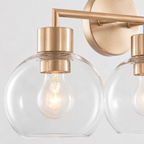 Cortona On Trend Brushed Brass Three Light Bath Vanity