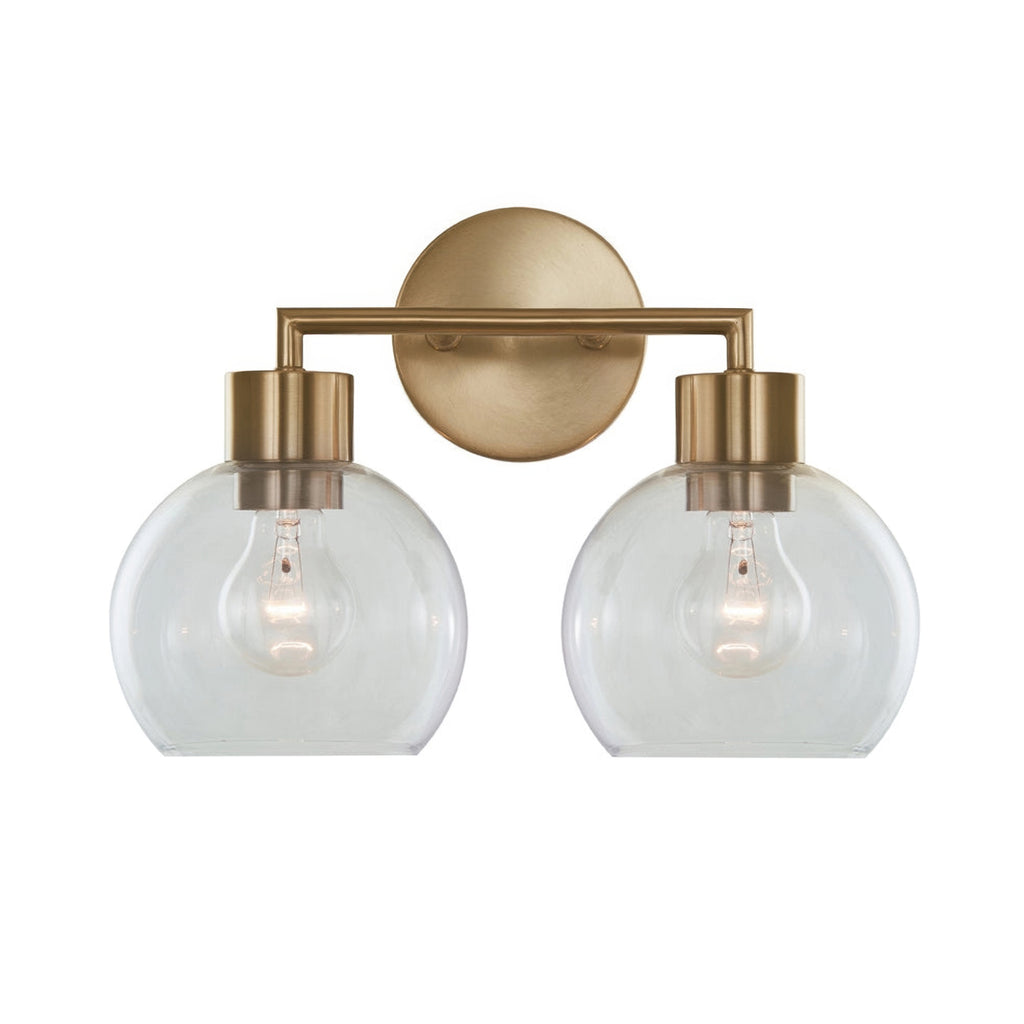 Cortona On Trend Brushed Brass Two Light Bath Vanity