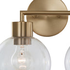 Cortona On Trend Brushed Brass Two Light Bath Vanity