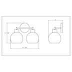 Cortona On Trend Brushed Brass Two Light Bath Vanity