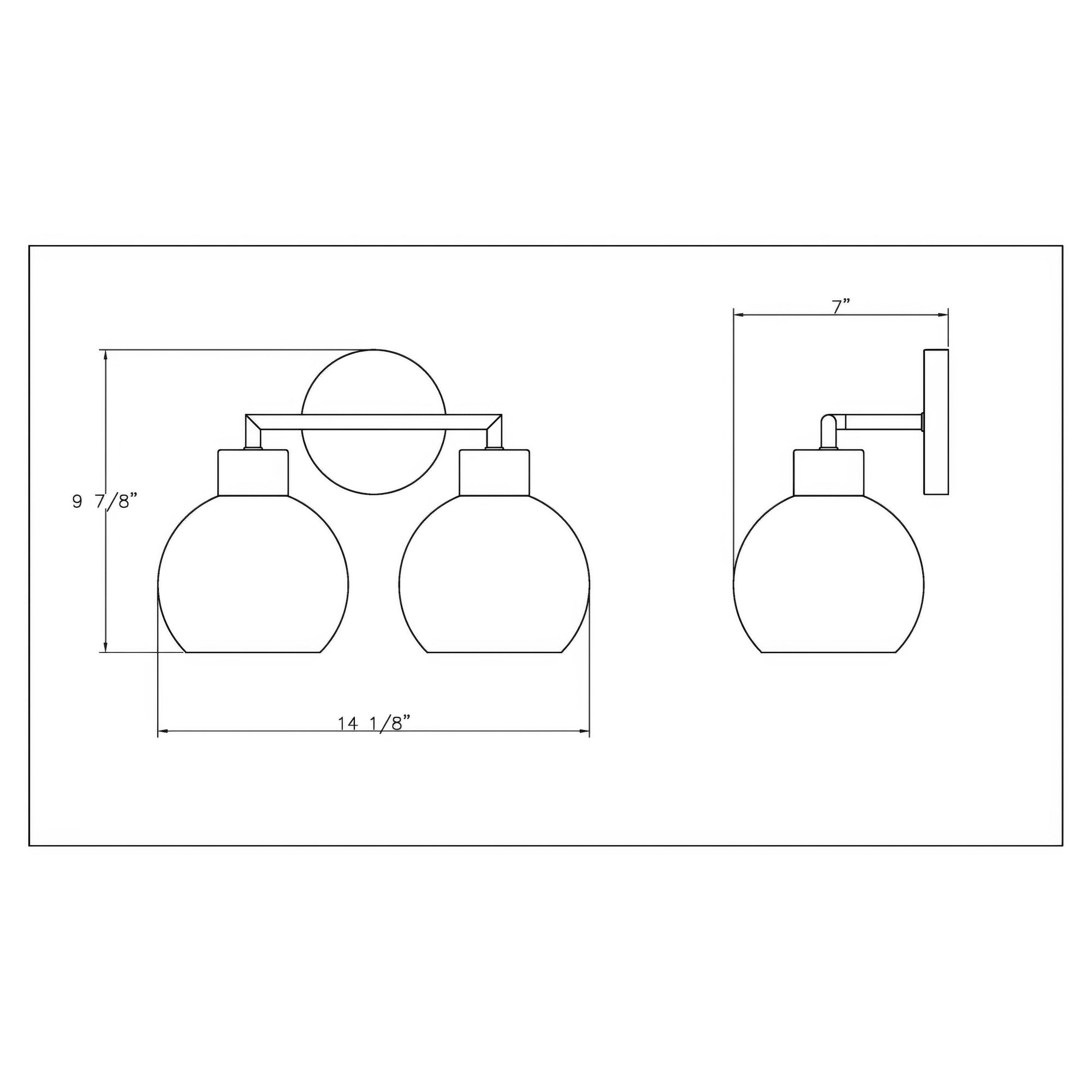Cortona On Trend Brushed Brass Two Light Bath Vanity