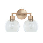 Cortona On Trend Brushed Brass Two Light Bath Vanity