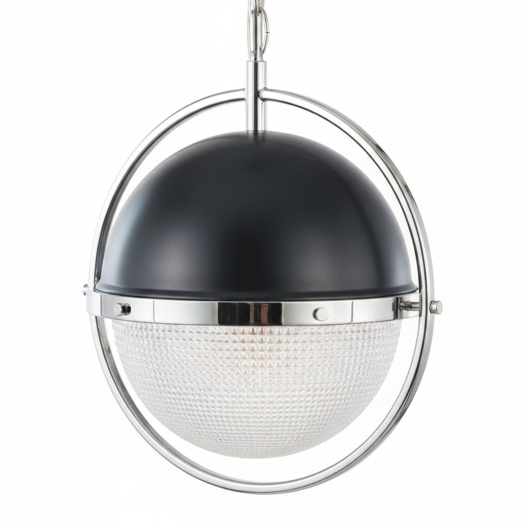 Coventry Tailored Polished Nickel with Aged Iron Pendant