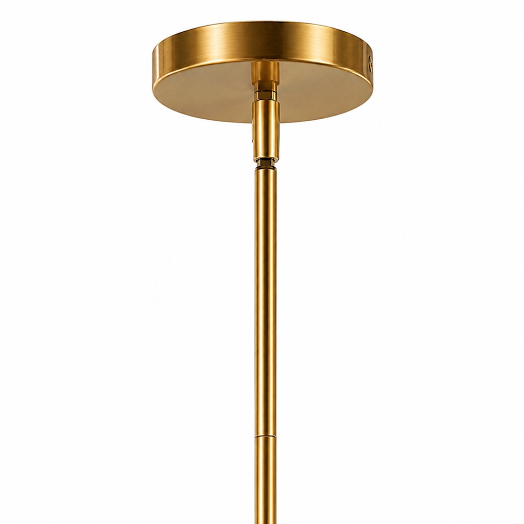 Foxwich Modern Industrial Brushed Brass Pendant