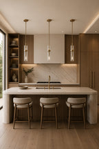 Foxwich Modern Industrial Brushed Brass Pendant