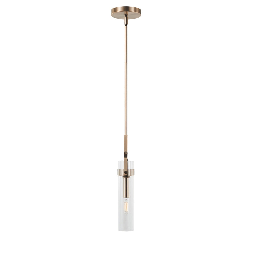 Foxwich Modern Industrial Brushed Brass Pendant