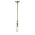 Foxwich Modern Industrial Brushed Brass Pendant