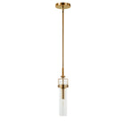 Foxwich Modern Industrial Brushed Brass Pendant