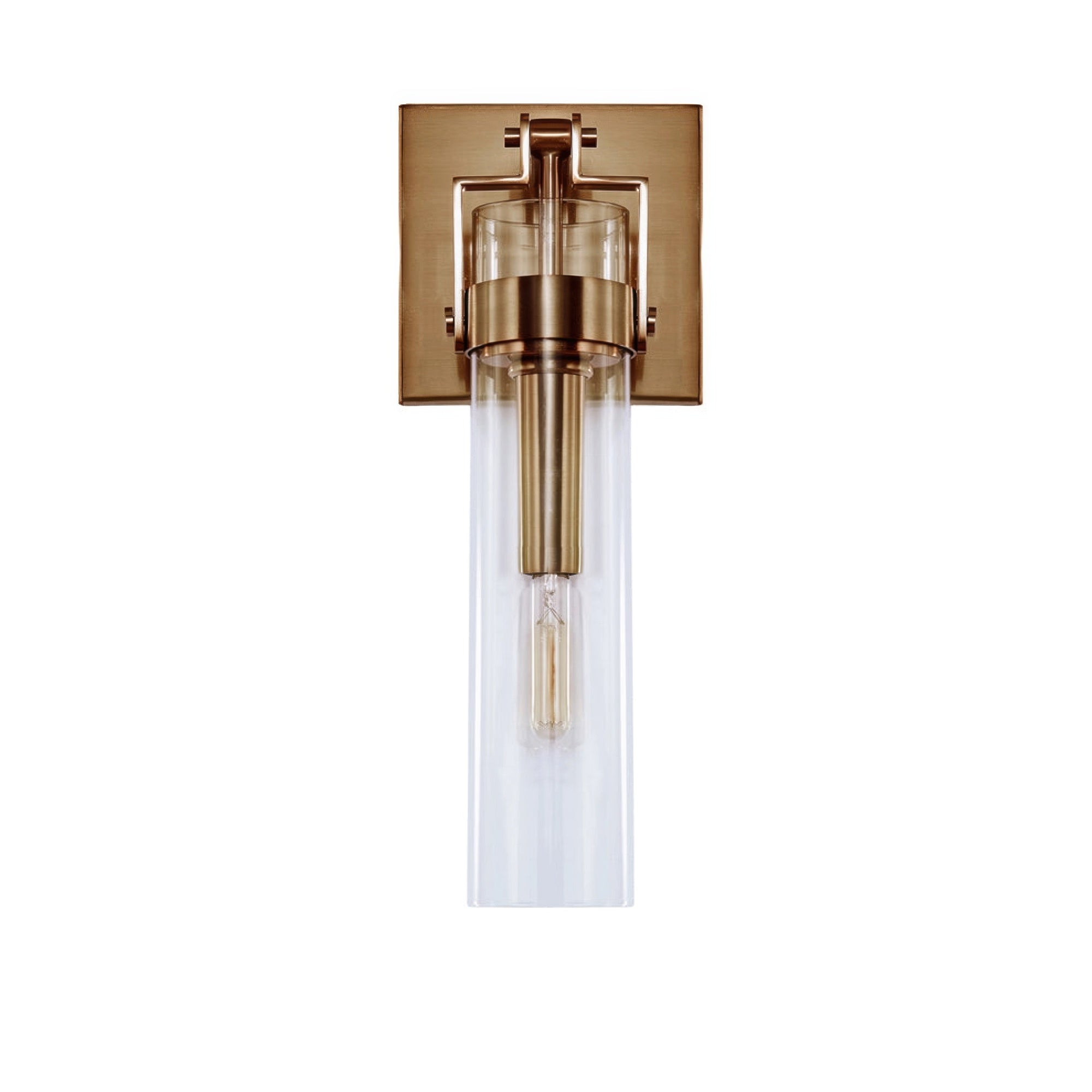 Foxwich Modern Industrial Brushed Brass Wall Light