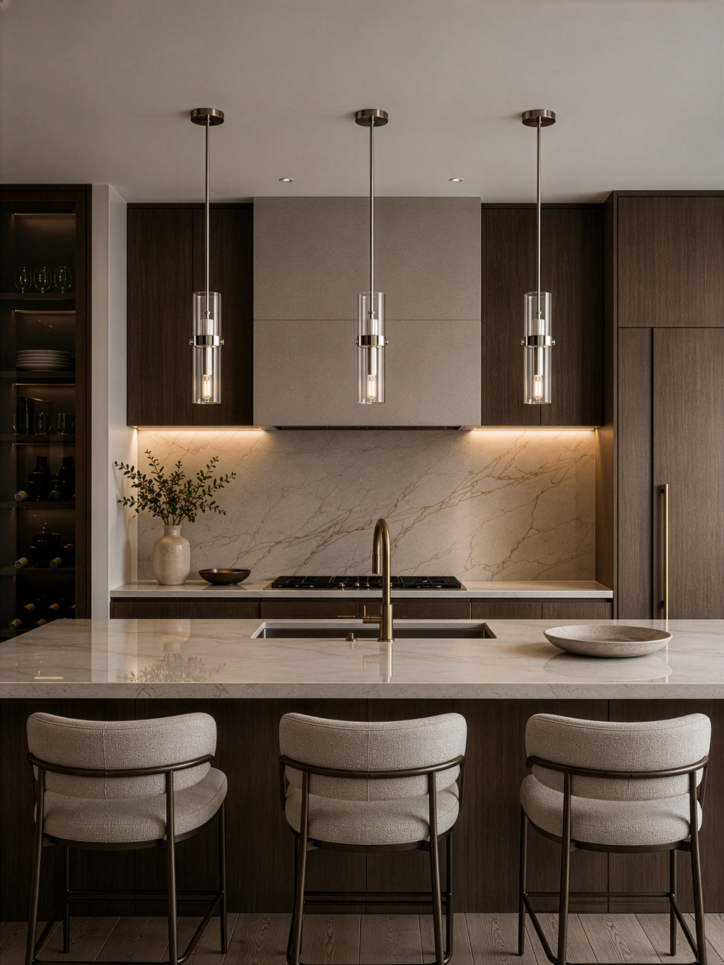 Foxwich Modern Industrial Polished Nickel Pendant