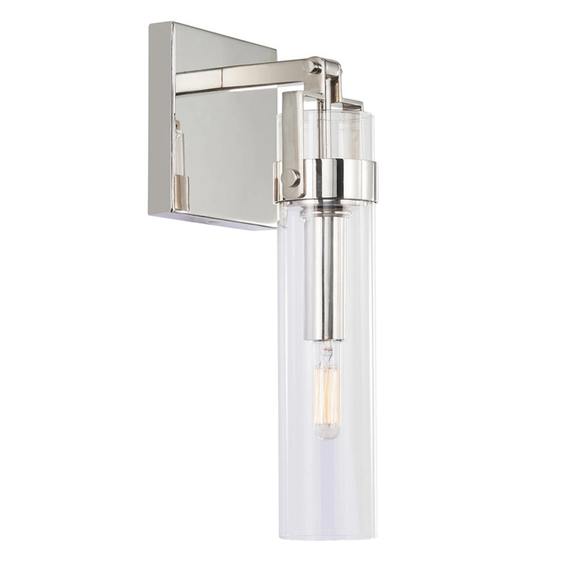 Foxwich Modern Industrial Polished Nickel Wall Light