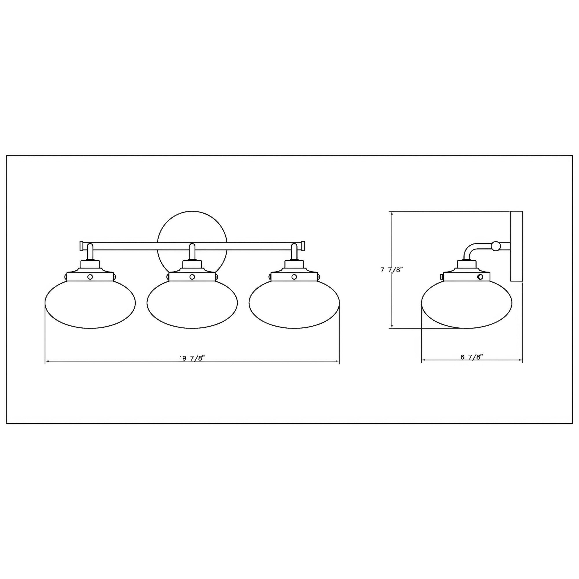 Harrow Architectural Aged Brass Three Light Bath Vanity