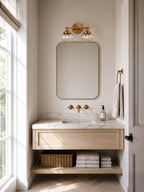 Harrow Architectural Aged Brass Two Light Bath Vanity