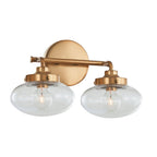 Harrow Architectural Aged Brass Two Light Bath Vanity