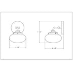 Harrow Architectural Aged Brass Wall Sconce