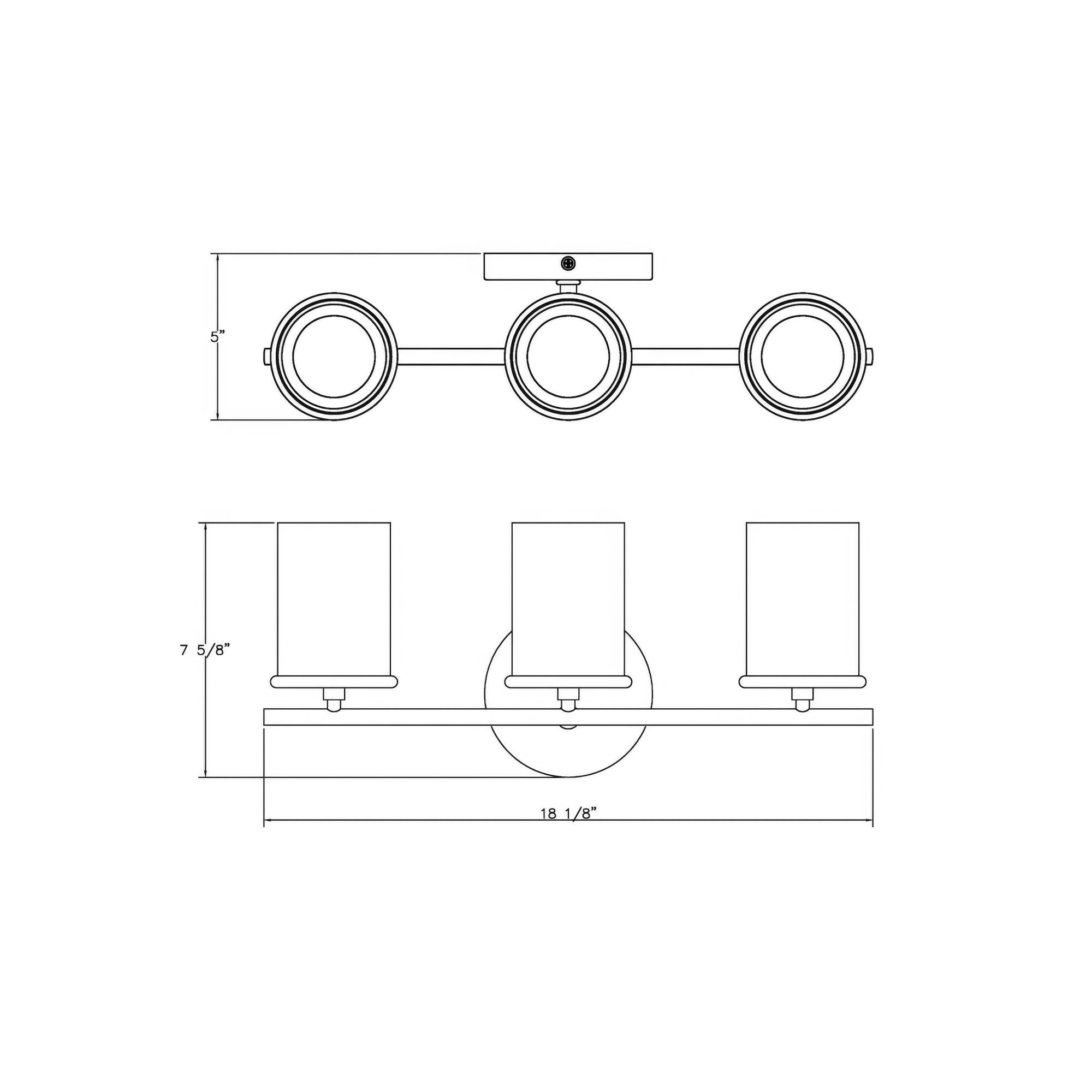 Merano On Trend Brushed Brass Three Light Bath Vanity