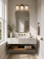 Merano On Trend Brushed Brass Three Light Bath Vanity