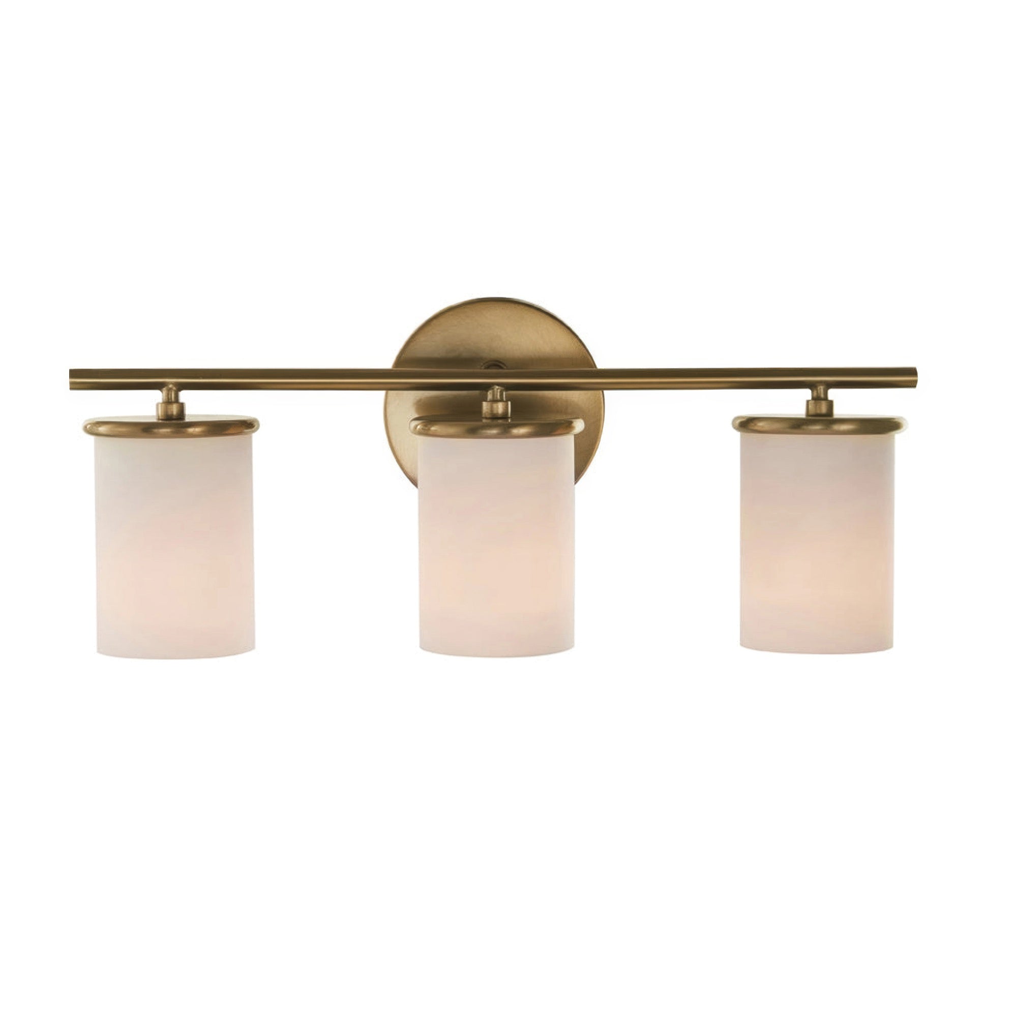 Merano On Trend Brushed Brass Three Light Bath Vanity