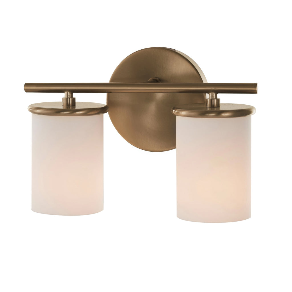 Merano On Trend Brushed Brass Two Light Bath Vanity