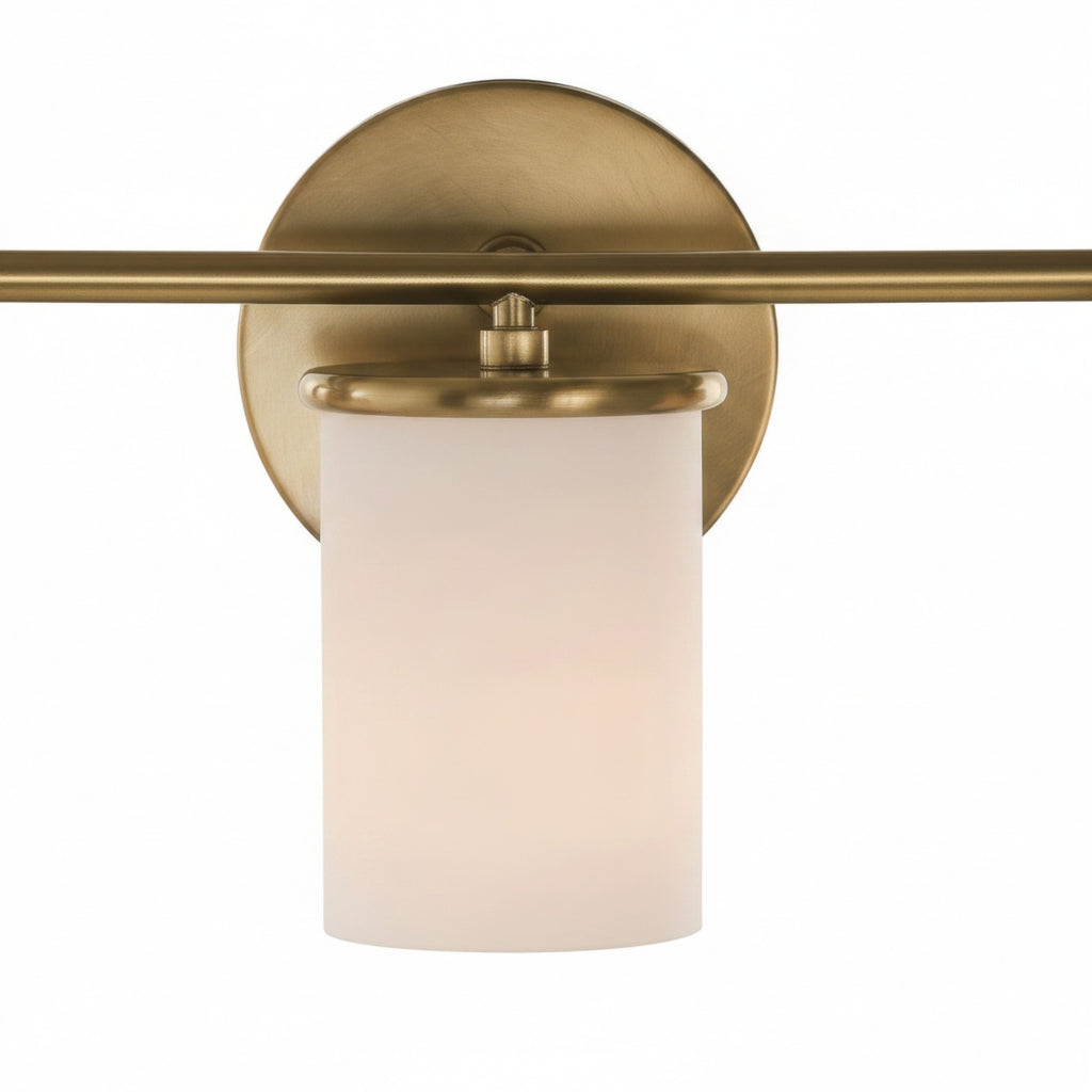 Merano On Trend Brushed Brass Two Light Bath Vanity