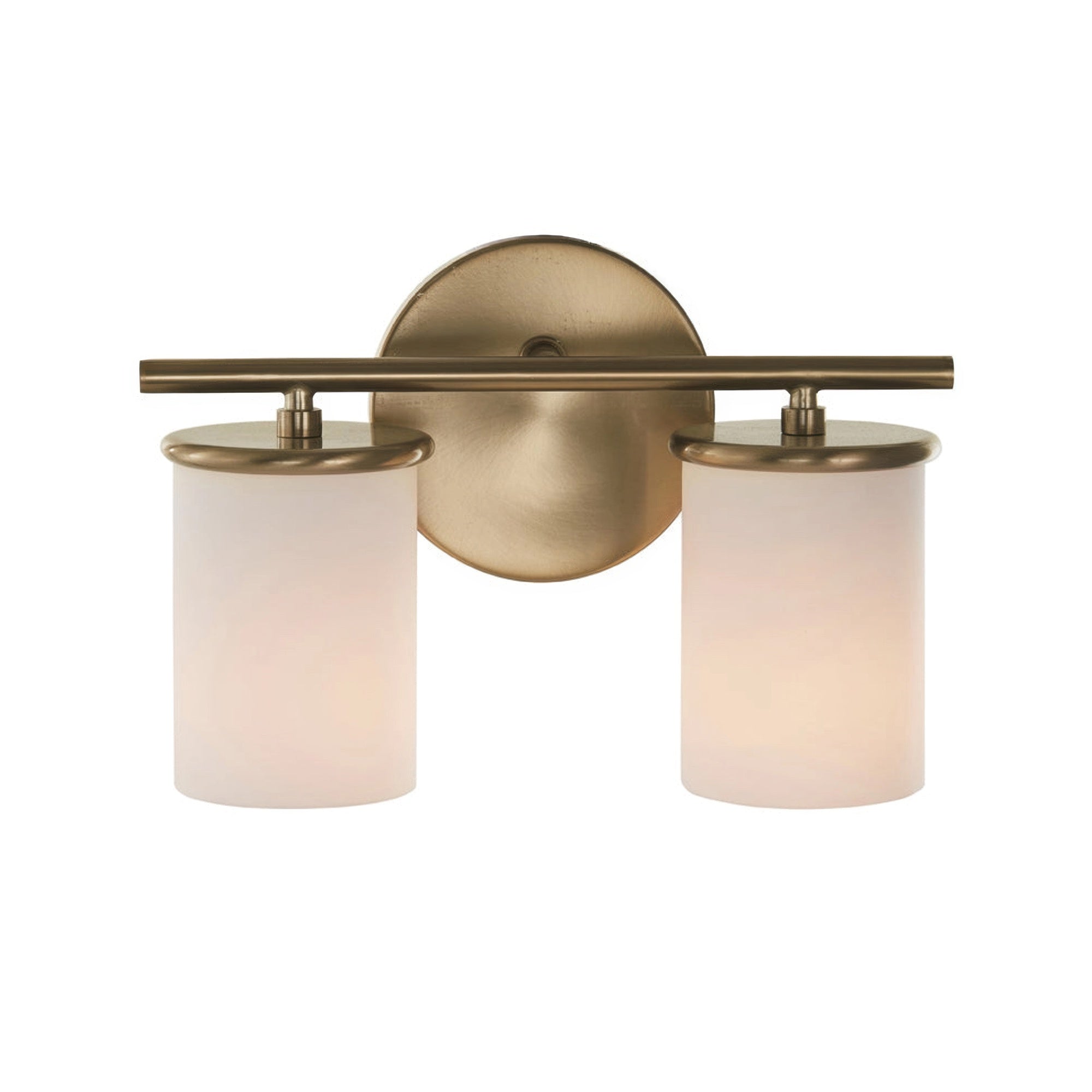 Merano On Trend Brushed Brass Two Light Bath Vanity