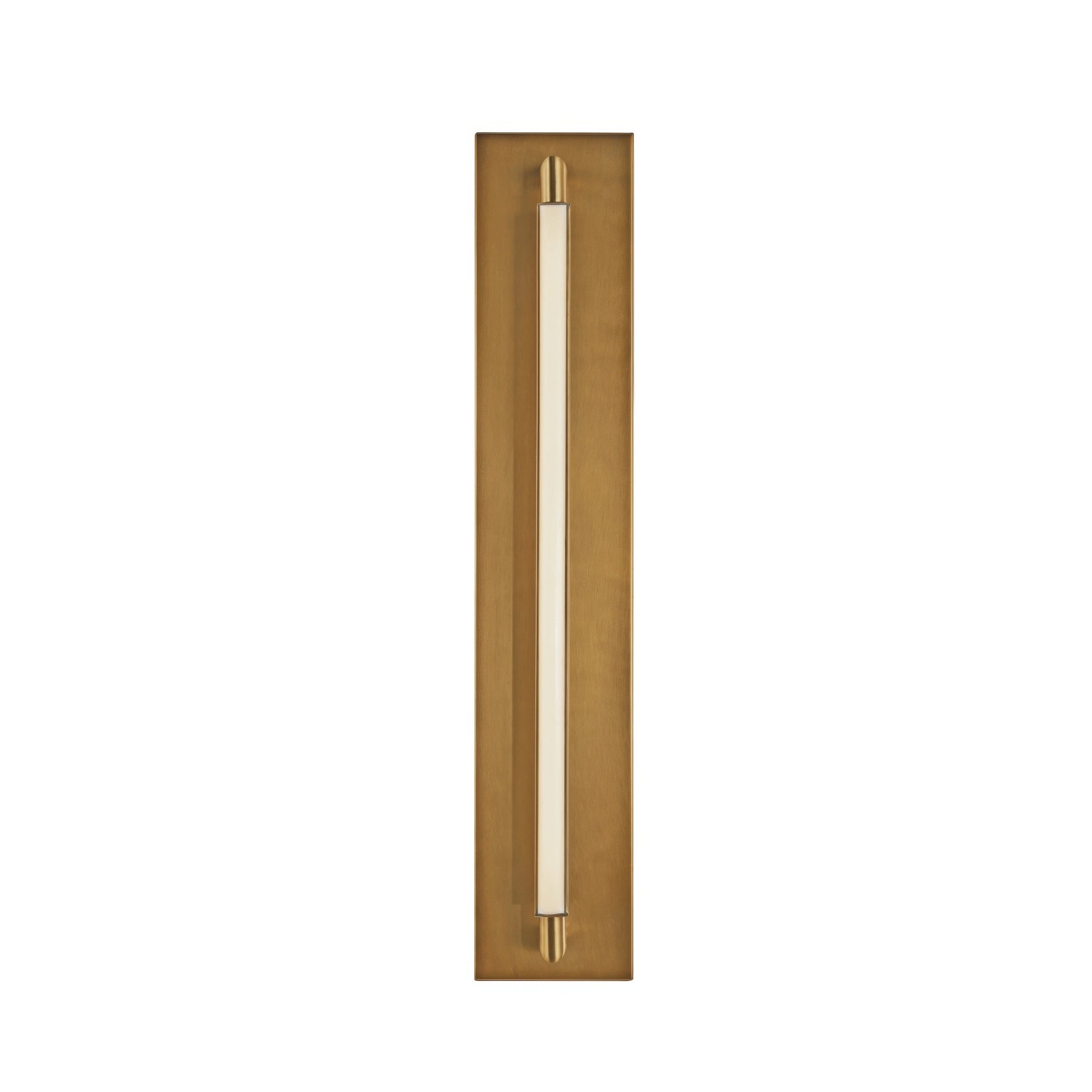 Padstow Architectural Aged Brass LED Wall Light Bath Vanity