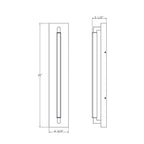 Padstow Architectural Aged Brass LED Wall Light Bath Vanity