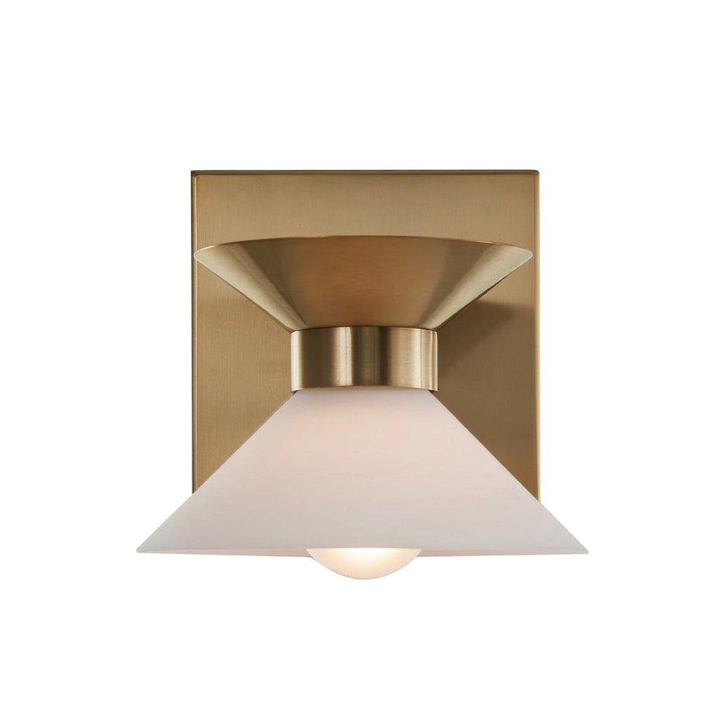 Ringsted Architectural Brushed Brass Single Wall Sconce Bath Vanity