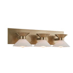Ringsted Architectural Brushed Brass Three Light Bath Vanity