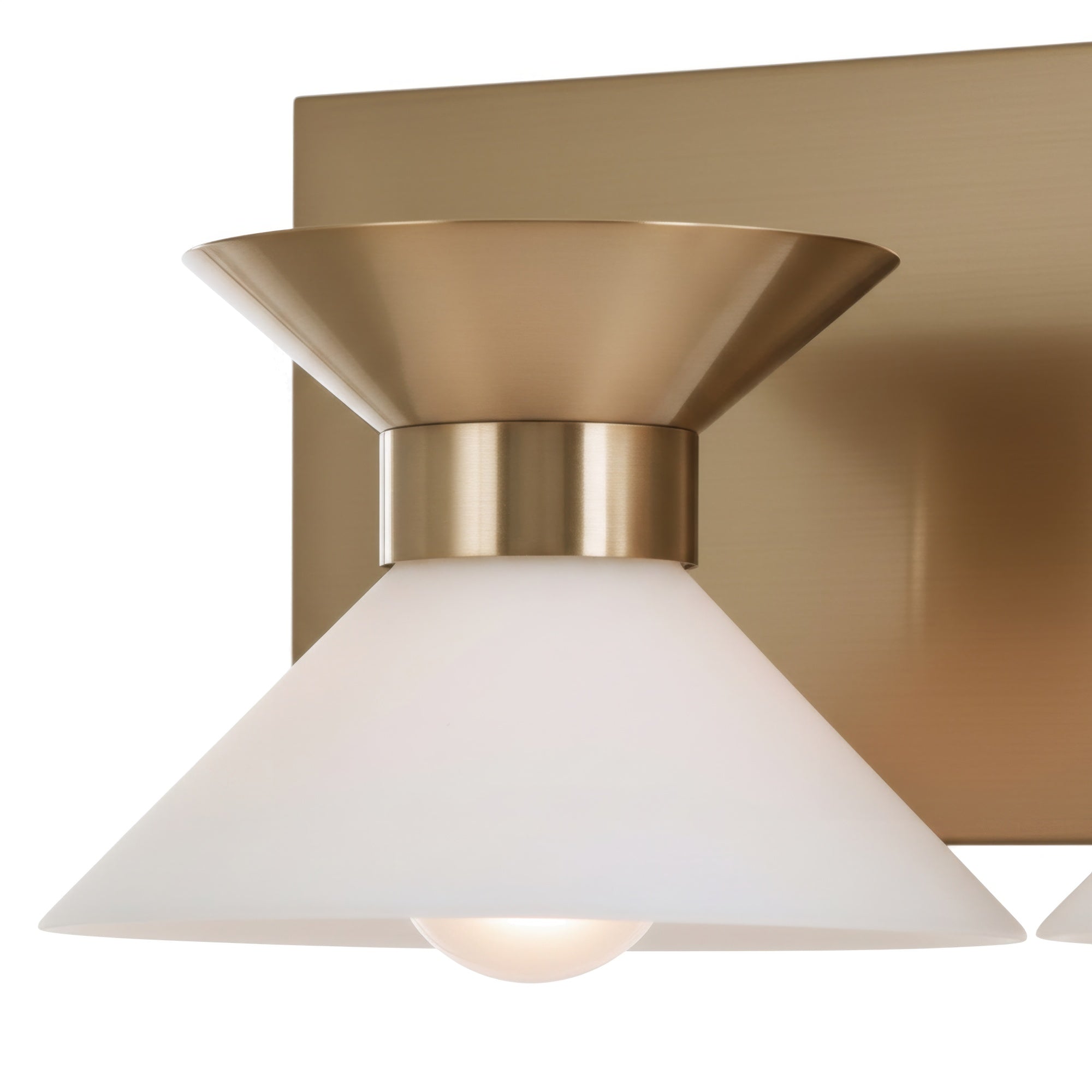 Ringsted Architectural Brushed Brass Three Light Bath Vanity