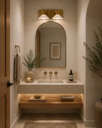 Ringsted Architectural Brushed Brass Two Light Bath Vanity