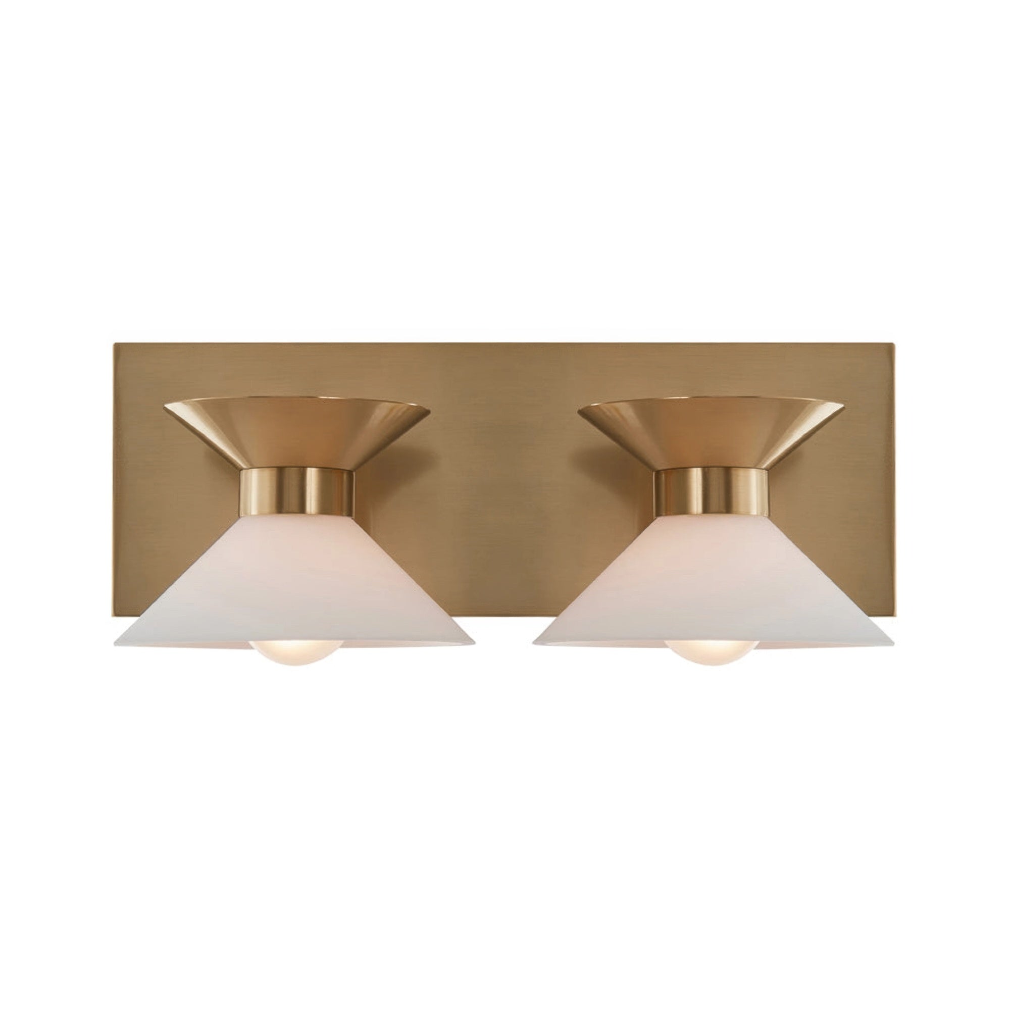 Ringsted Architectural Brushed Brass Two Light Bath Vanity