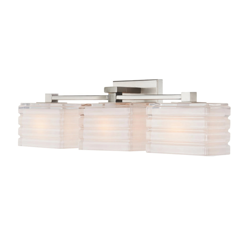 Sardinia On Trend Brushed Nickel Three Light Bath Vanity