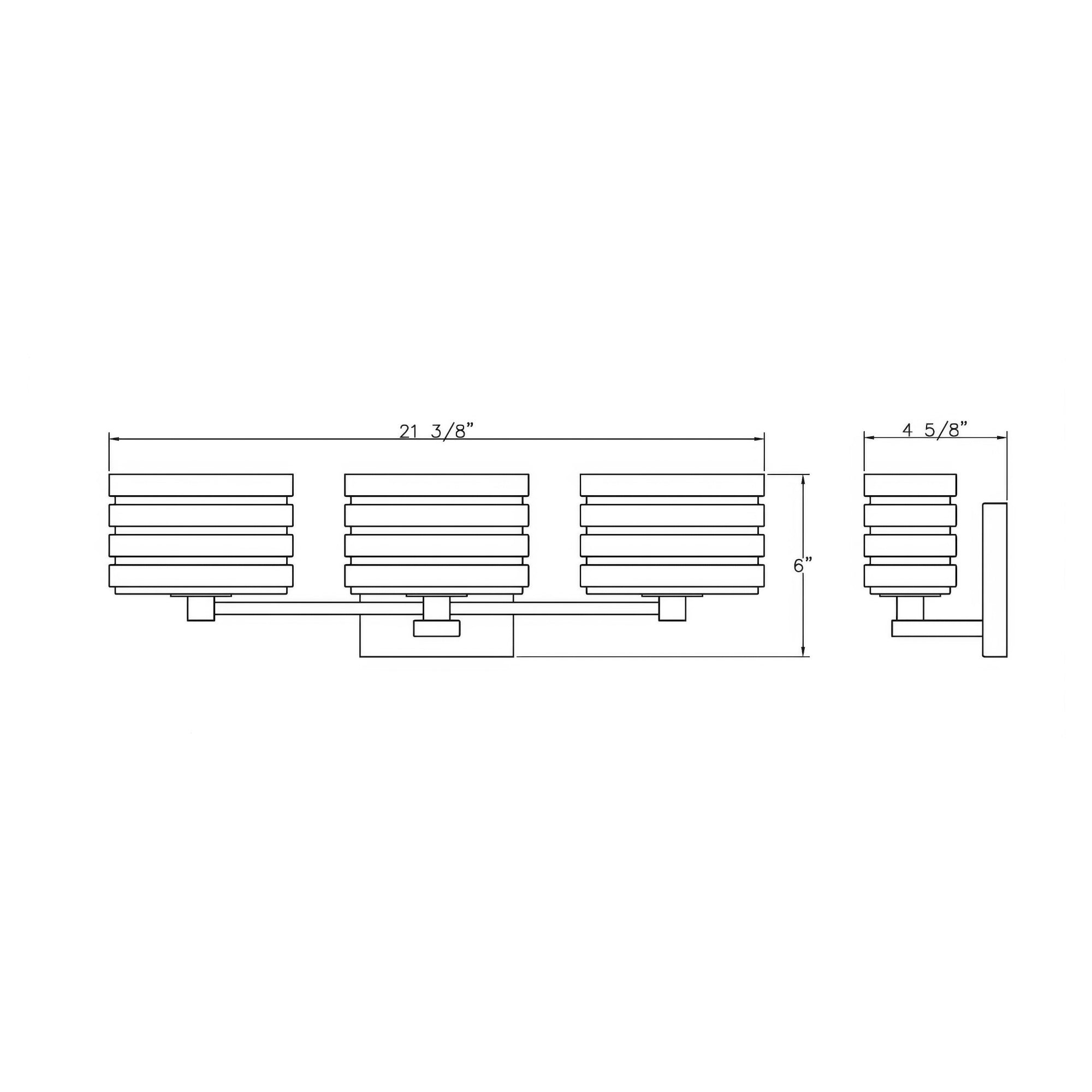 Sardinia On Trend Brushed Nickel Three Light Bath Vanity