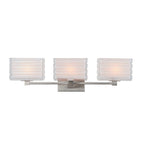 Sardinia On Trend Brushed Nickel Three Light Bath Vanity