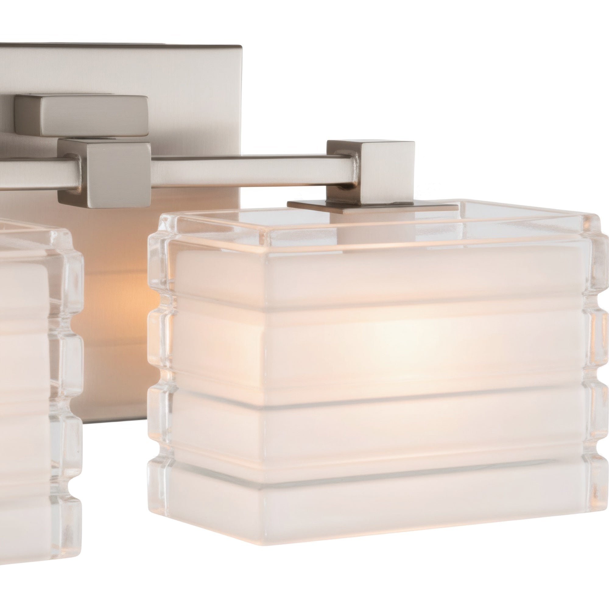 Sardinia On Trend Brushed Nickel Two Light Bath Vanity