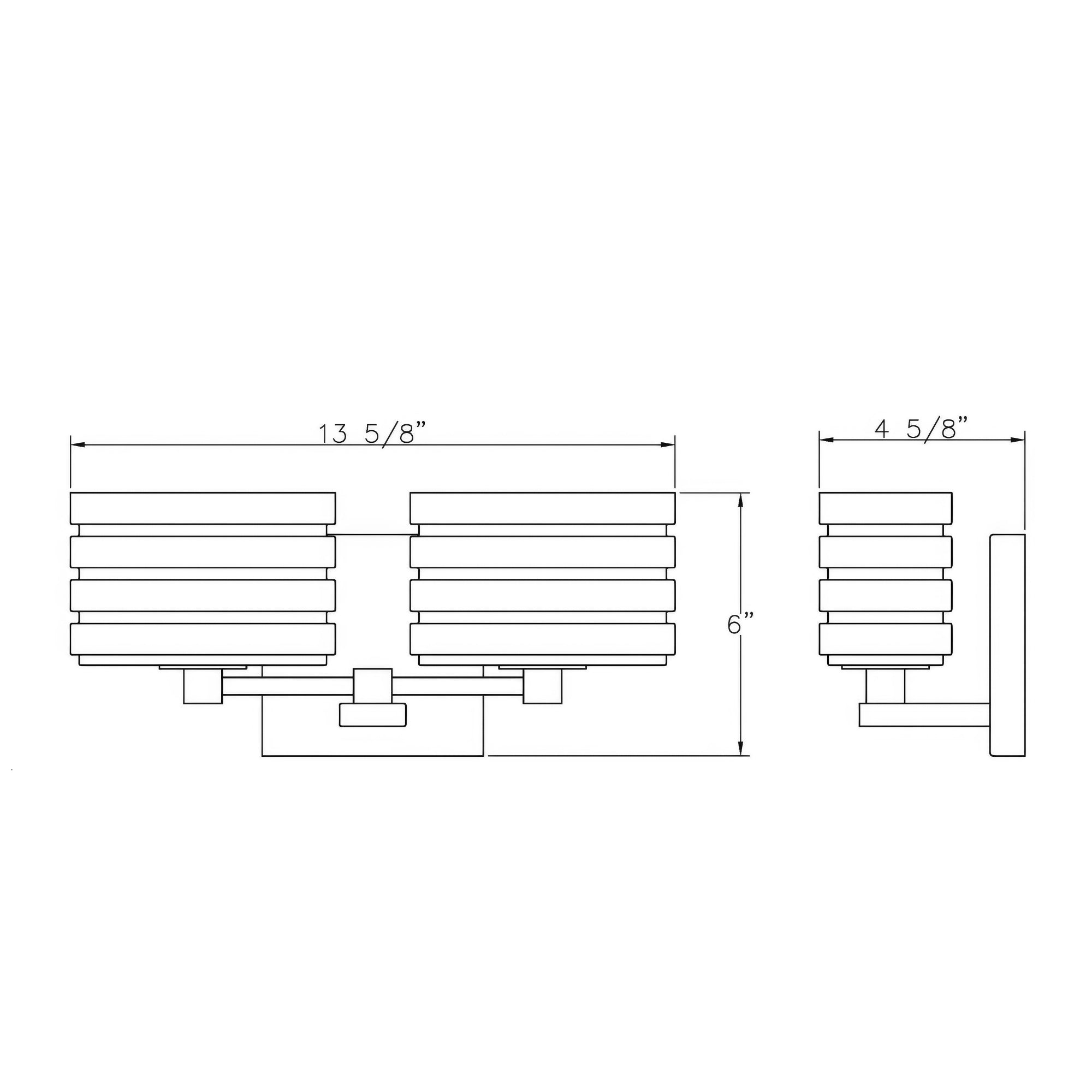 Sardinia On Trend Brushed Nickel Two Light Bath Vanity