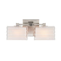 Sardinia On Trend Brushed Nickel Two Light Bath Vanity