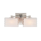 Sardinia On Trend Brushed Nickel Two Light Bath Vanity