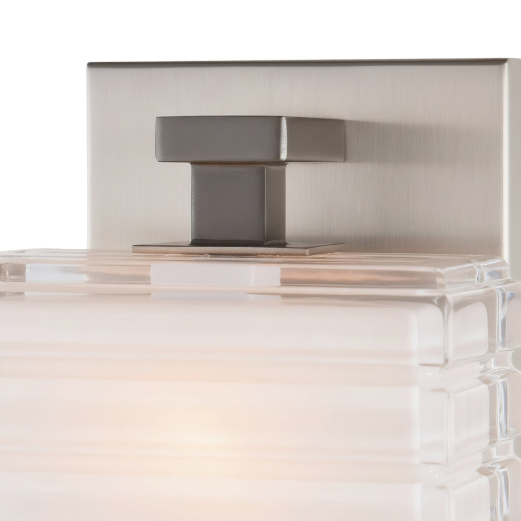 Sardinia On Trend Brushed Nickel Wall Light Single Bath Vanity