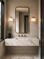 Sardinia On Trend Brushed Nickel Wall Light Single Bath Vanity
