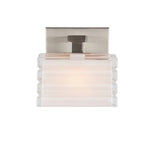 Sardinia On Trend Brushed Nickel Wall Light Single Bath Vanity