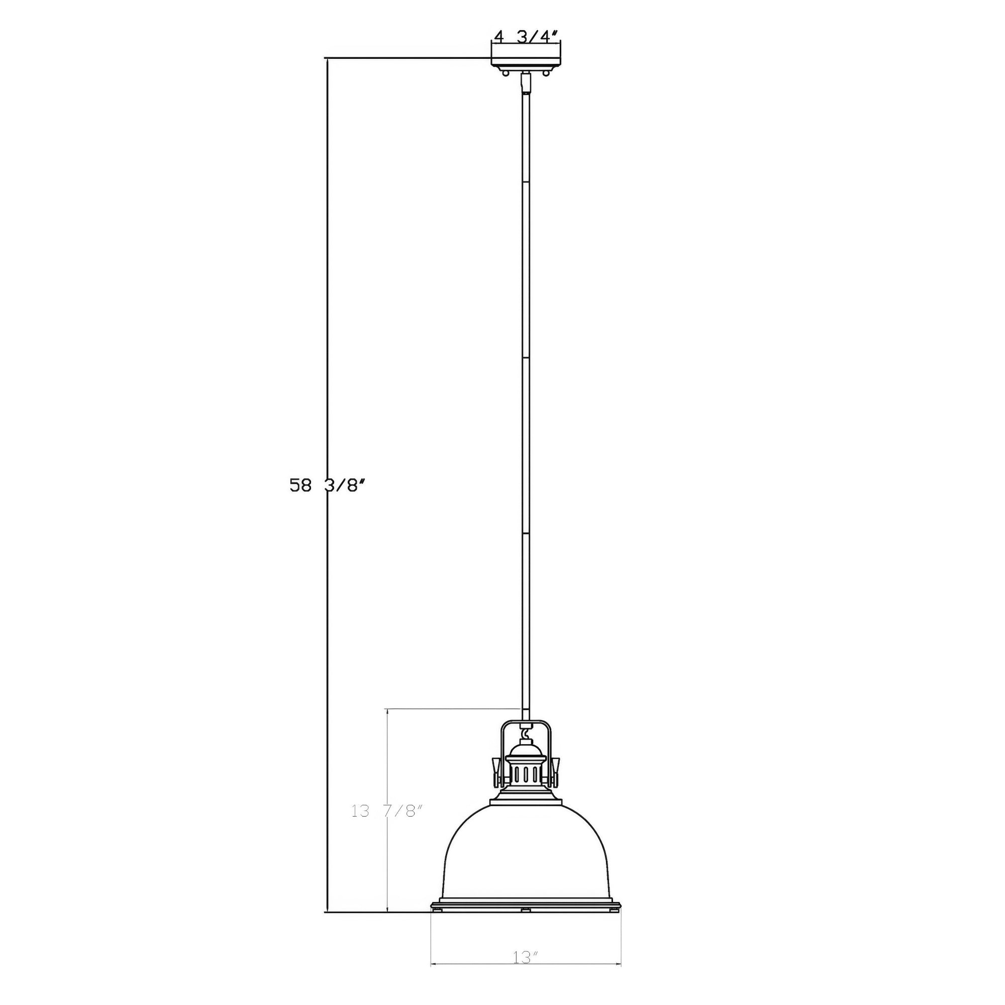 Stirling Architectural Polished Nickel Pendant