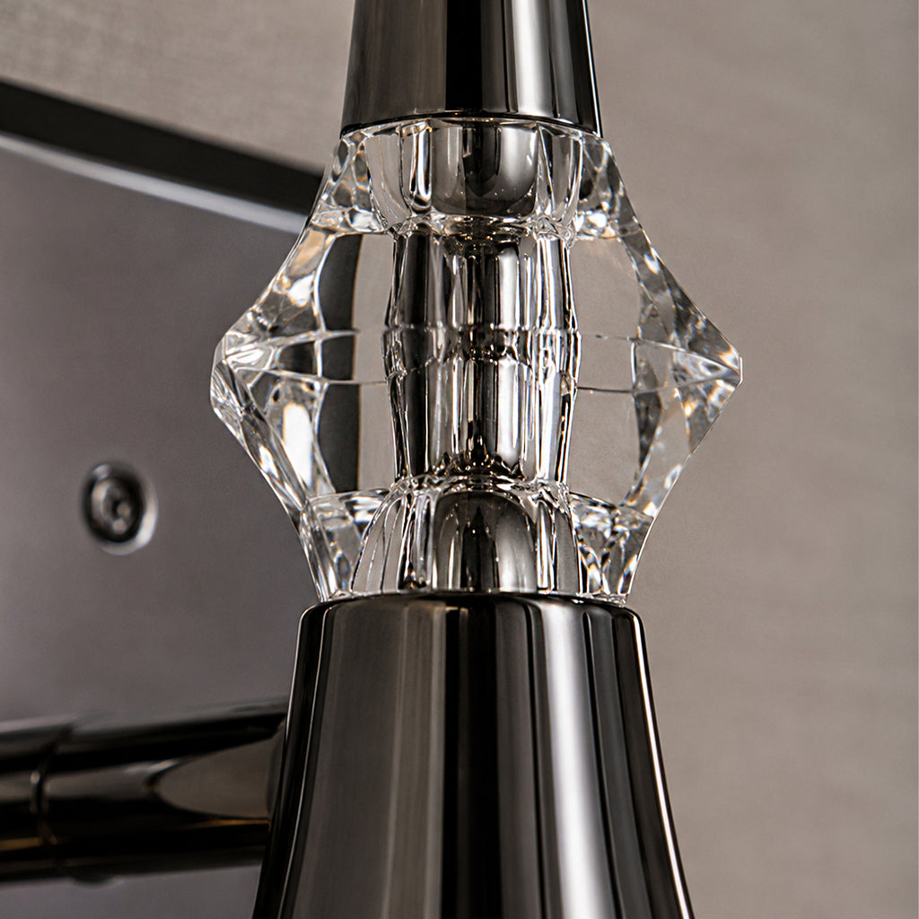 Tromba Tailored Black Chrome Three Light Bath Vanity