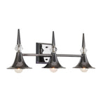 Tromba Tailored Black Chrome Three Light Bath Vanity