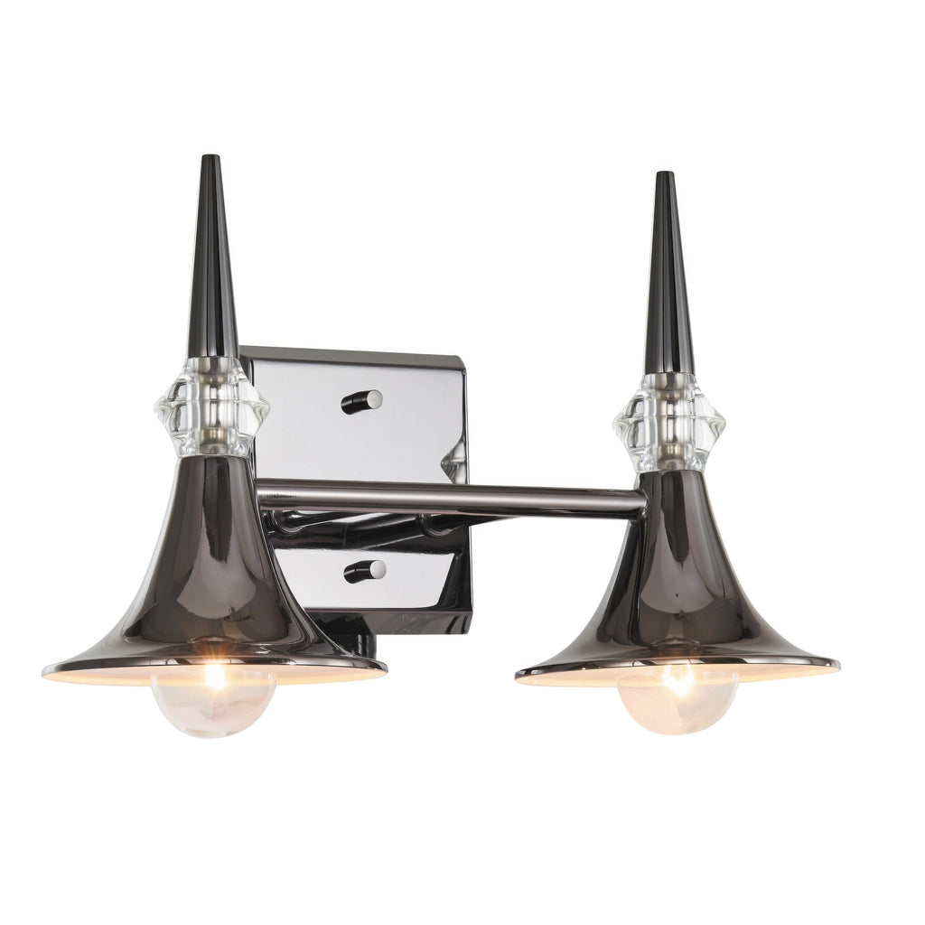Tromba Tailored Black Chrome Two Light Bath Vanity