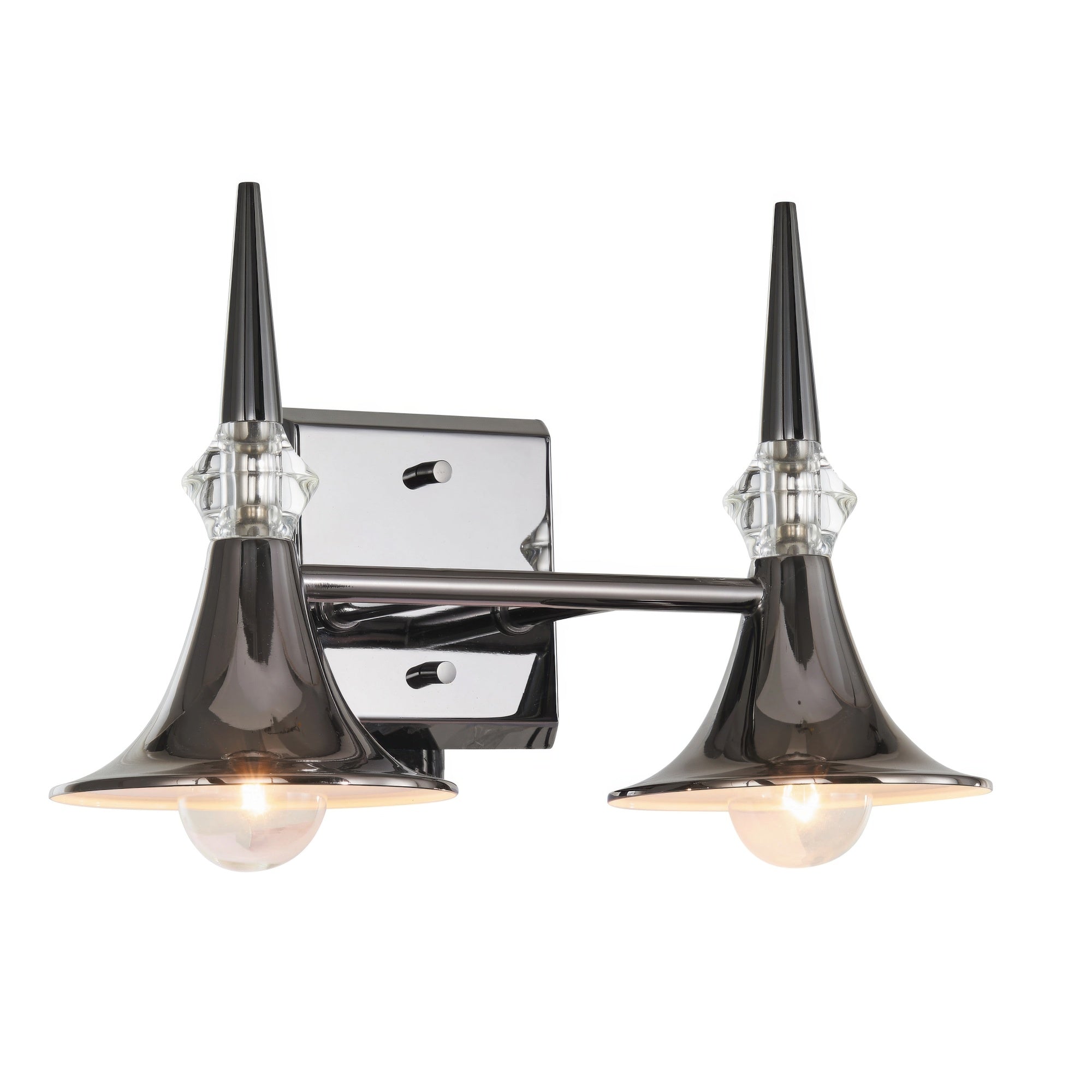Tromba Tailored Black Chrome Two Light Bath Vanity