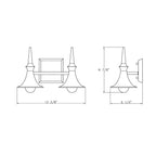 Tromba Tailored Black Chrome Two Light Bath Vanity